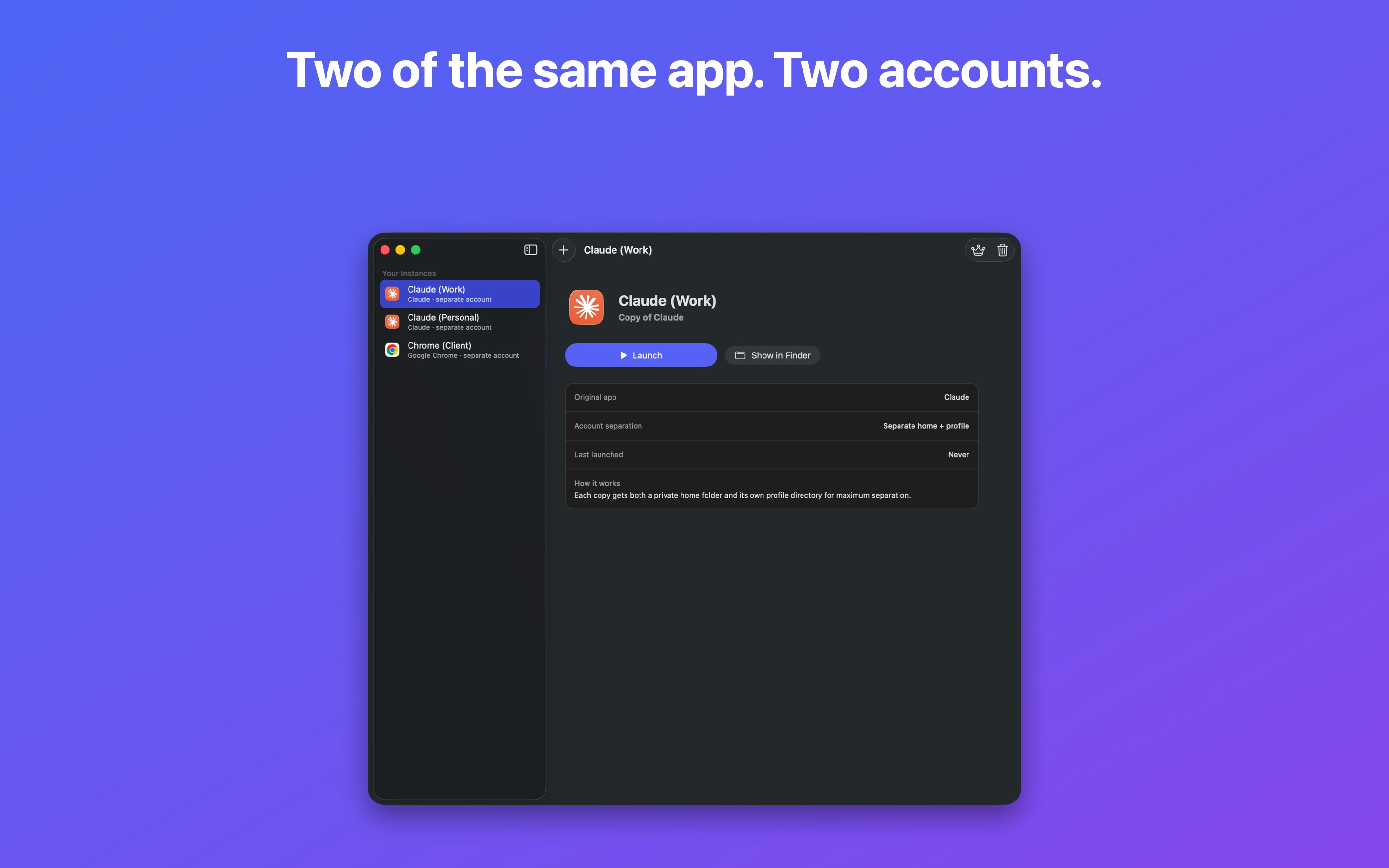 Duplikit running multiple app instances